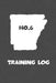Training Log: Arkansas Training Log for tracking and monitoring your training and progress towards your fitness goals. A great triat by Kwg Creates