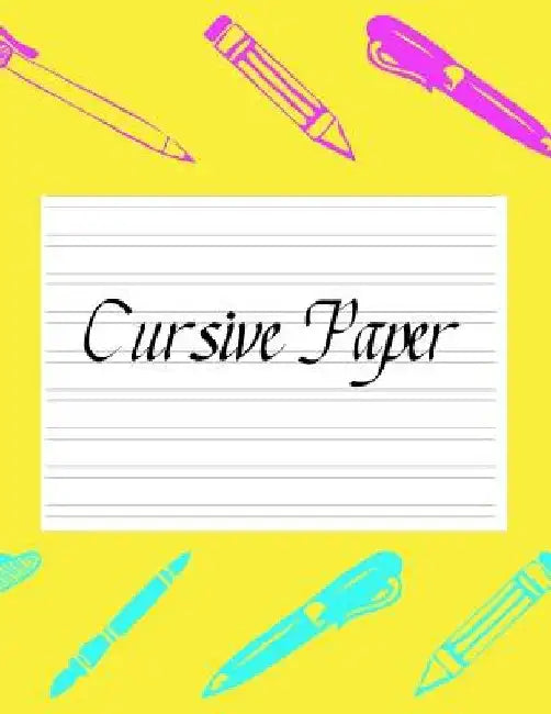 Cursive Paper: Practice Work Book Learn To Write Script Longhand Joined Up Writing - Ideal For Third To Sixth Grade Level (Large 8.5" x 11" Size) by Rocks Speciality Stationery