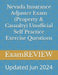 Nevada Insurance Adjuster Exam (Property & Casualty) Unofficial Self Practice Exercise Questions by Mike Yu