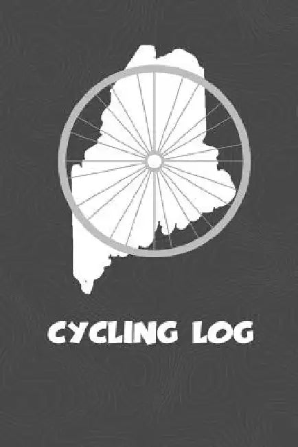 Cycling Log: Maine Cycling Log for tracking and monitoring your workouts and progress towards your bicycling goals. A great fitness by Kwg Creates