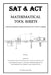 Sat & Act Mathematical Tool Sheets: A Collection of Mathematical Formulas and Procedures for the Sat and Act Examinations by Charles Cook