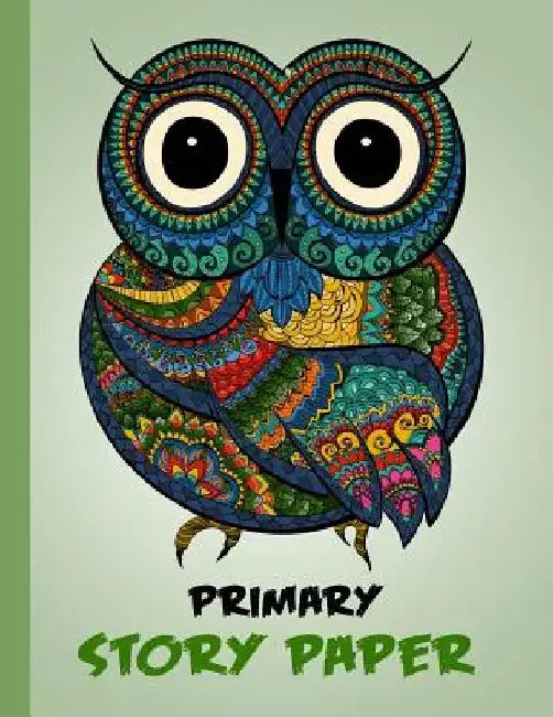 Primary Story Paper: Draw & Write Composition Book for Kids - Owl Green by Bigfoot Educational