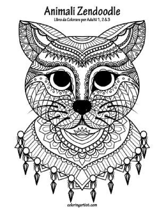 Animali Zendoodle Libro da Colorare per Adulti 1, 2 & 3 by Nick Snels
