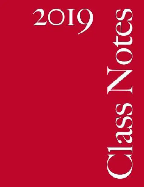 Class Notes 2019: Narrow Rule, 216 pages plus index, red cover by Class Notes Ltd