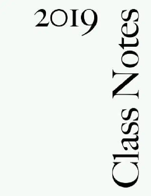 Class Notes 2019: White Cover, College Rule, 216 pages by Class Notes Ltd