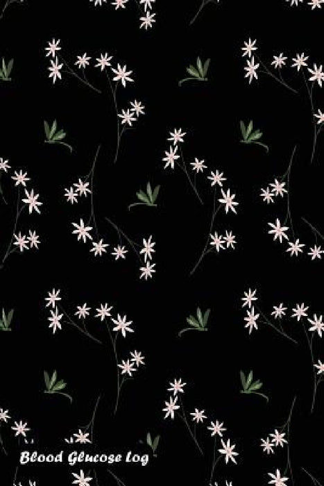 Blood Glucose Log: White blooming flowers with dragonfly cover by Shamrock Logbook