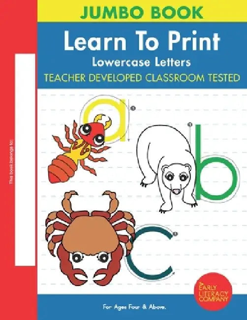Learn To Print: Lowercase Letters by Maureen Peterson