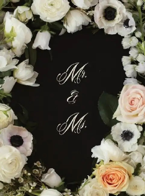 Mr. & Ms. Flowered Wedding Guest Book by Something Blue Guest Books