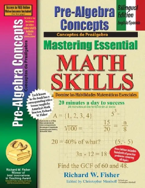 Pre-Algebra Concepts: Bilingual Edition - English/Spanish: Mastering Essential Math Skills by Richard W. Fisher