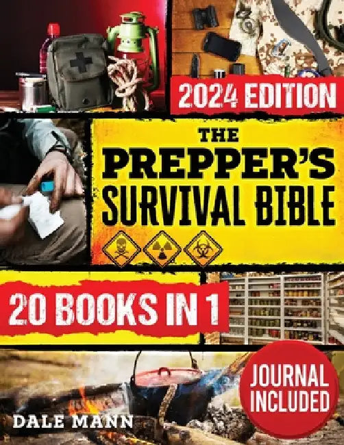 The Prepper's Survival Bible: 20 in 1 A Complete Guide to Long Term Survival, Stockpiling, Off-Grid Living, Canning, Home Defense, Self-Sufficiency an by Mann, Dale