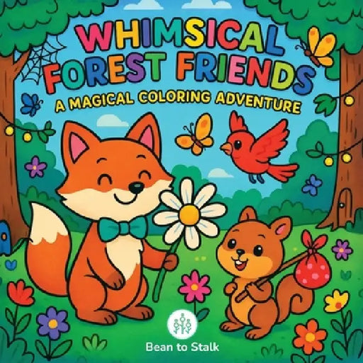 Whimsical Forest Friends: A Magical Coloring Adventure by Bean to Stalk