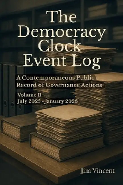The Democracy Clock Event Log: A Contemporaneous Public Record of Governance Actions, Volume II, July 2025-January 2026 by Jim Vincent, Jim Vincent