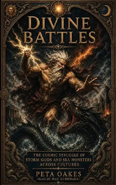 Divine Battles: The Cosmic Struggle of Storm Gods and Sea Monsters Across Cultures by Peta Oakes (Gaelic Mac Dubhdara)