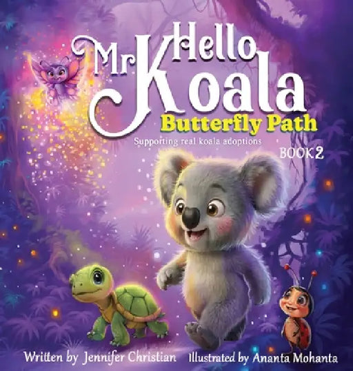 Hello Mr Koala - Butterfly Path by Jennifer Christian