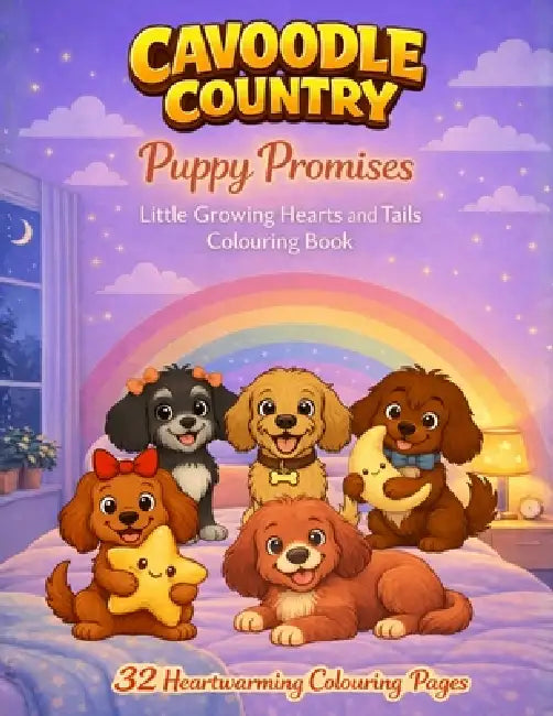 Cavoodle Country Puppy Promises Colouring Book: A Kindness and Values Colouring Book for Kids Ages 3-8 by Cavoodle Country
