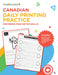Canadian Daily Printing Practice Grades 2-4 by Demetra Turnbull