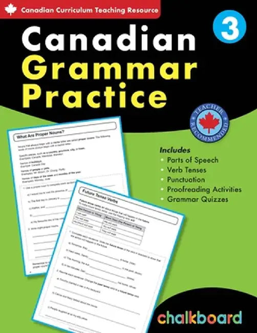 Canadian Grammar Practice Grade 3 by David MacDonald