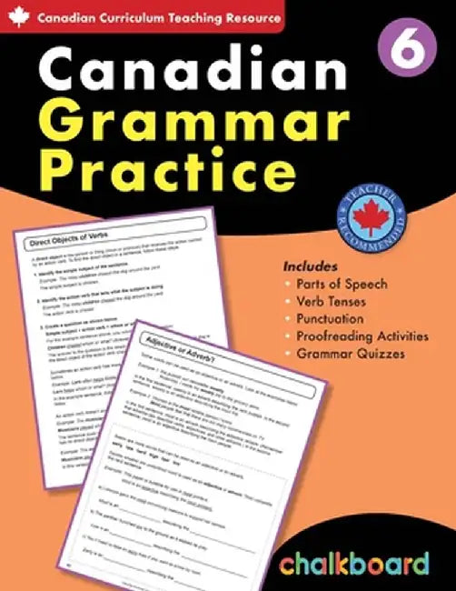 Canadian Grammar Practice Grade 6 by David MacDonald