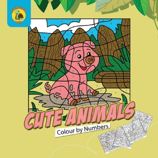 Cute Animals Colour by Numbers: Practice Learning Numbers While Having Fun Colouring! (Ages 3-5) by Talking Turtle Books