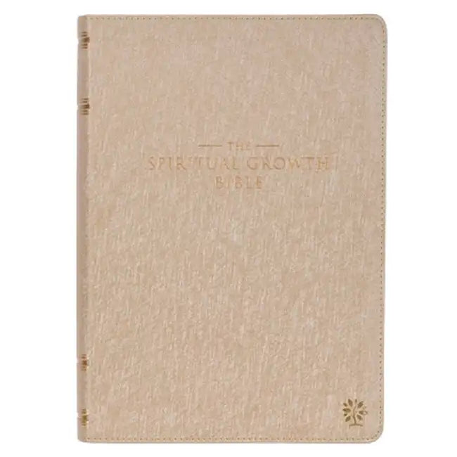 The Spiritual Growth Bible Pearled Ivory Faux Leather