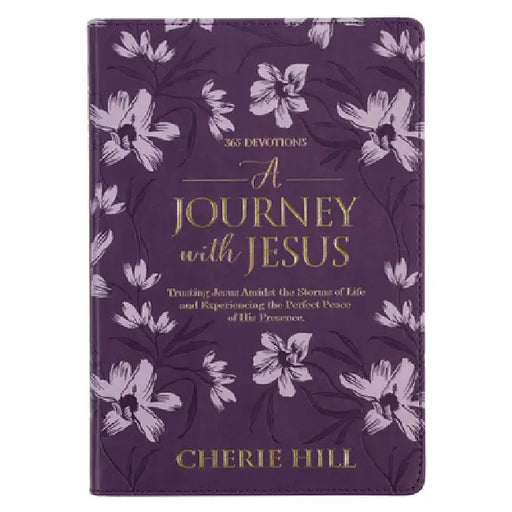 A Journey with Jesus 365 Devotions for Women, Purple Floral Faux Leather Flexcover by Christianart Gifts
