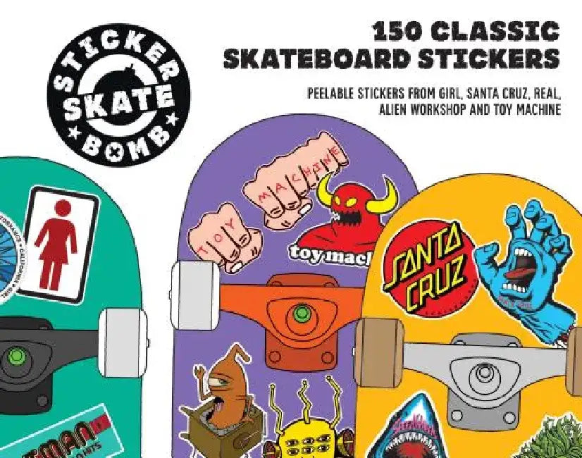 Stickerbomb Skateboard: 150 Classic Skateboard Stickers by Studio Rarekwai (Srk)