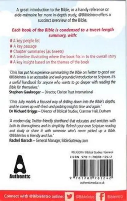 @bibleintro: A Bible Handbook for the Twitter Generation by Chris Juby