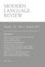 Modern Language Review (110: 1) January 2015 by D. F. Connon