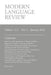 Modern Language Review (111: 1) January 2016 by D. F. Connon