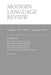 Modern Language Review (114: 1) January 2019 by D. F. Connon