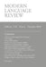 Modern Language Review (114: 4) October 2019 by D. F. Connon