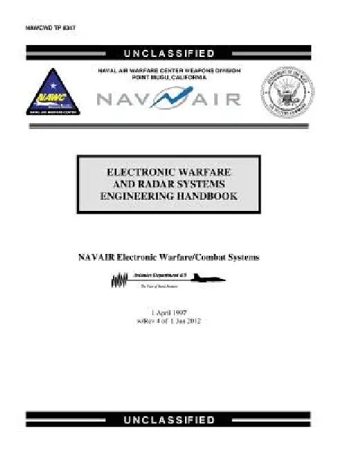 Electronic Warfare and Radar Systems Engineering Handbook by Scott O'Neill, Naval Air Wafare Center Weapons Dvn, U. S. Naval Air Systems Command