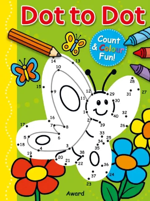 Dot to Dot Butterfly and More: Counting & Colouring Fun! by Anna Award