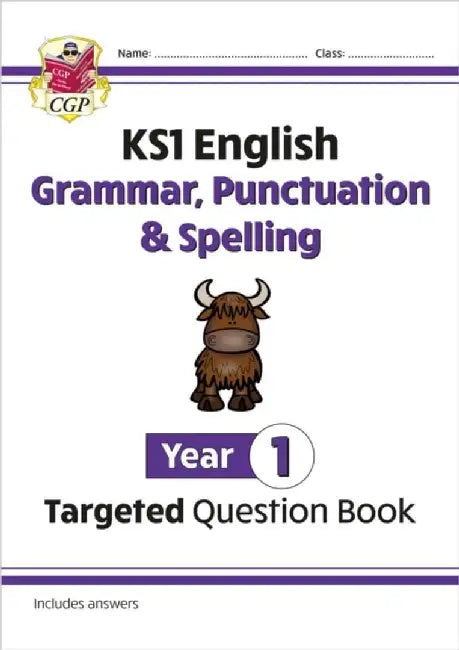 KS1 English Year 1 Grammar, Punctuation & Spelling Targeted Question Book (with Answers) by CGP Books