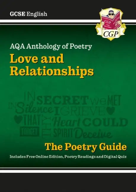 GCSE English AQA Poetry Guide - Love & Relationships Anthology inc. Online Edn, Audio & Quizzes by CGP Books