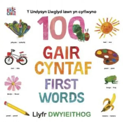 Y Lindysyn Llwglyd Iawn yn cyflwyno 100 Gair Cyntaf (First Words) by Dref Wen