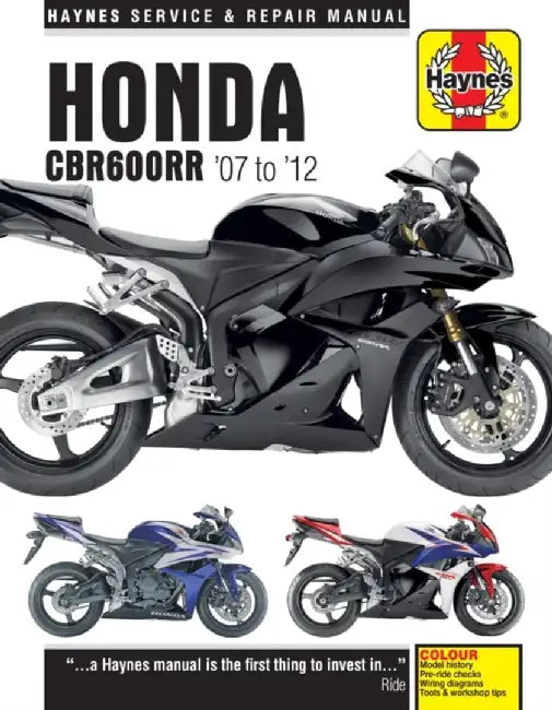 Honda Cbr600rr, '07-'12 by Haynes Publishing