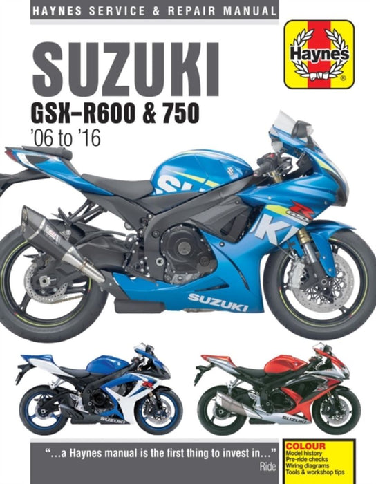 Suzuki Gsx-R600 & Gsx-R750 from 2006-2016 Haynes Repair Manual