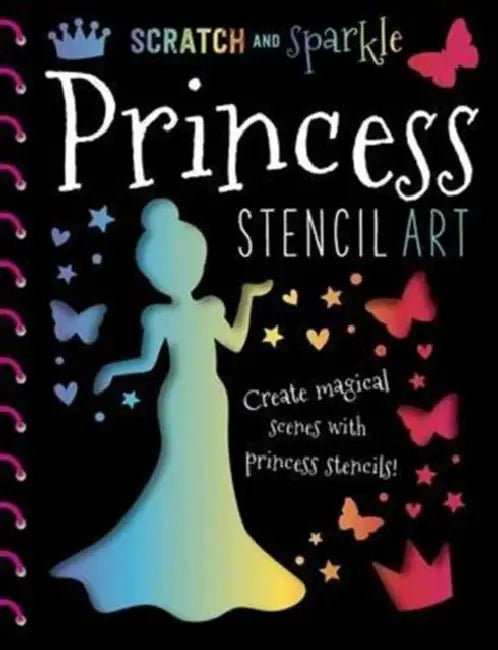 Scratch And Sparkle Princess Stencil Art by Tim Bugbird