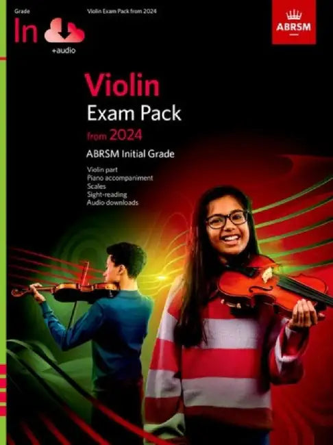 Violin Exam Pack from 2024, Initial Grade, Violin Part, Piano Accompaniment & Audio by ABRSM