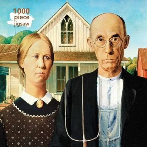 Adult Jigsaw Puzzle Grant Wood: American Gothic by Flame Tree Studio