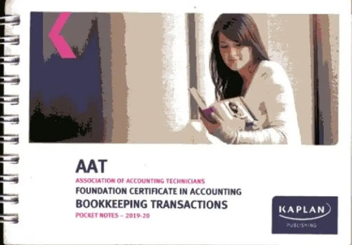 BOOKKEEPING TRANSACTIONS - POCKET NOTES by KAPLAN PUBLISHING