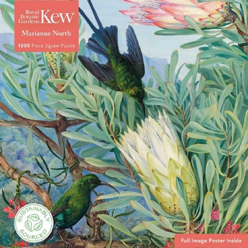 Adult Jigsaw Kew Gardens' Marianne North: Honeyflowers and Honeysuckers: 1000 Piece Jigsaw by Flame Tree Studio