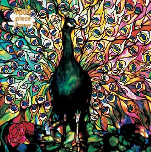 Adult Jigsaw Louis Comfort Tiffany: Displaying Peacock: 1000 Piece Jigsaw by Flame Tree Studio