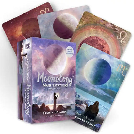 Moonology Manifestation Oracle: A 48-Card Deck and Guidebook by Yasmin Boland
