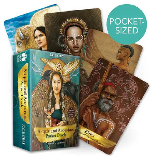 Angels and Ancestors Pocket Oracle Cards: A 55-Card Deck and Guidebook by Kyle Gray