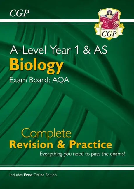 A-Level Biology: AQA Year 1 & AS Complete Revision & Practice with Online Edition by CGP Books