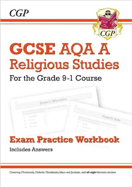 GCSE Religious Studies: AQA A Exam Practice Workbook (includes Answers) by CGP Books