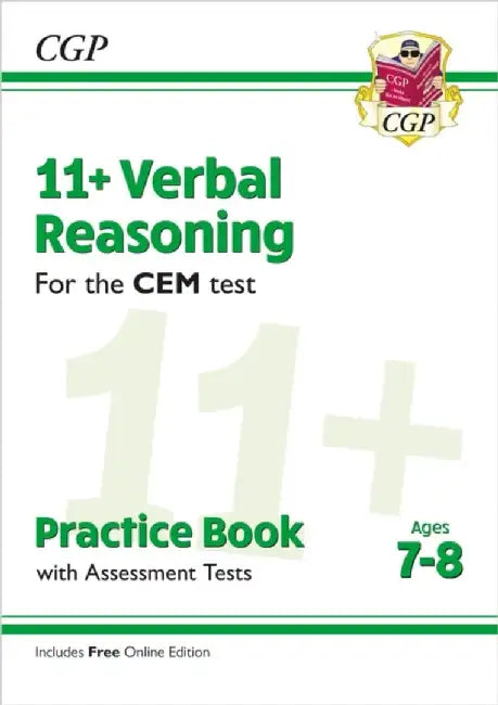 11+ CEM Verbal Reasoning Practice Book & Assessment Tests - Ages 7-8 (with Online Edition) by CGP Books