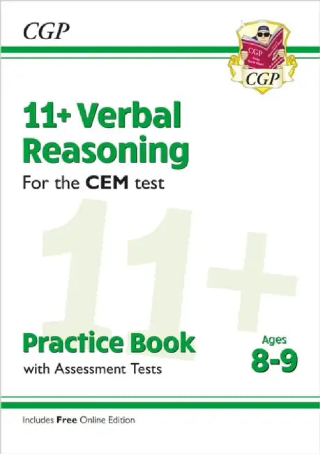 11+ CEM Verbal Reasoning Practice Book & Assessment Tests - Ages 8-9 (with Online Edition) by CGP Books